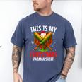 My Christmas Baseball Pajama Helmet Santa Xmas Men Boys Men's Comfort Colors T-Shirt Blue Jean