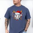 Christmas Baseball Santa Hat For Baseball Players Fans Men's Comfort Colors T-Shirt Blue Jean Christmas Baseball Santa Hat For Baseball Players Fans Men's Comfort Colors T-Shirt Blue Jean