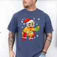 Christmas Gingerbread Man Baseball Player Catcher Men's Comfort Colors T-Shirt Blue Jean Christmas Gingerbread Man Baseball Player Catcher Men's Comfort Colors T-Shirt Blue Jean