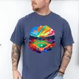 Colorful Baseball Field Home Run Baseball Player Fans Men's Comfort Colors T-Shirt Blue Jean Colorful Baseball Field Home Run Baseball Player Fans Men's Comfort Colors T-Shirt Blue Jean