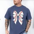 Cute Baseball Coquette Bow For Women Girls Baseball Mama Mom Men's Comfort Colors T-Shirt Blue Jean Cute Baseball Coquette Bow For Women Girls Baseball Mama Mom Men's Comfort Colors T-Shirt Blue Jean