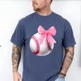 Cute Coquette Baseball Pink Bow Player & Fan Girls Men's Comfort Colors T-Shirt Blue Jean Cute Coquette Baseball Pink Bow Player & Fan Girls Men's Comfort Colors T-Shirt Blue Jean