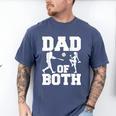 Dad Of Both Gymnastics Baseball Dad Men's Comfort Colors T-Shirt Blue Jean Dad Of Both Gymnastics Baseball Dad Men's Comfort Colors T-Shirt Blue Jean