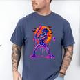 Drip Skeleton Batting Baseball Halloween Men's Comfort Colors T-Shirt Blue Jean