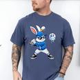 Dripping Drip Baseball Rabbit Bunny Easter Men Boy Kid Men's Comfort Colors T-Shirt Blue Jean Dripping Drip Baseball Rabbit Bunny Easter Men Boy Kid Men's Comfort Colors T-Shirt Blue Jean