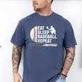 Eat Sleep Baseball Repeat Baseball Player Men Boys Men's Comfort Colors T-Shirt Blue Jean Eat Sleep Baseball Repeat Baseball Player Men Boys Men's Comfort Colors T-Shirt Blue Jean