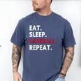 Eat Sleep Baseball Repeat Baseball Player Men's Comfort Colors T-Shirt Blue Jean Eat Sleep Baseball Repeat Baseball Player Men's Comfort Colors T-Shirt Blue Jean