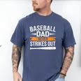 Father Fathers Day Baseball Lovers Baseball Dad Homerun Men's Comfort Colors T-Shirt Blue Jean