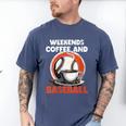 Fathers Day Baseball Dad Parent Men's Comfort Colors T-Shirt Blue Jean