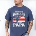 My Favorite Baseball Player Calls Me Papa Baseball Dad Men's Comfort Colors T-Shirt Blue Jean My Favorite Baseball Player Calls Me Papa Baseball Dad Men's Comfort Colors T-Shirt Blue Jean