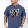 Happy 100 Days Of School Baseball Drip For Kids Teachers Men's Comfort Colors T-Shirt Blue Jean