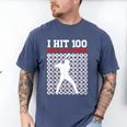 I Hit 100 Days Of School Baseball 100 Day Of School Men's Comfort Colors T-Shirt Blue Jean I Hit 100 Days Of School Baseball 100 Day Of School Men's Comfort Colors T-Shirt Blue Jean