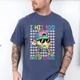 I Hit 100 Days Of School Baseball Drip 100th Day Of School Men's Comfort Colors T-Shirt Blue Jean I Hit 100 Days Of School Baseball Drip 100th Day Of School Men's Comfort Colors T-Shirt Blue Jean