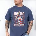 Ho Ho Home Run Baseball Christmas Holiday Sports Santa Men's Comfort Colors T-Shirt Blue Jean Ho Ho Home Run Baseball Christmas Holiday Sports Santa Men's Comfort Colors T-Shirt Blue Jean
