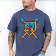 HUGvyn 67 Baseball Ice Cream Drip Six Seven Genz Alpha Slang Men's Comfort Colors T-Shirt Blue Jean