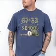 HUGvyn 6733 Days Of School Baseball 100 Days Camo Cap Boys Men's Comfort Colors T-Shirt Blue Jean