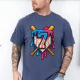 HUGvyn 7th Birthday Baseball Ice Cream Drip Number 7 Kid Boy Men's Comfort Colors T-Shirt Blue Jean HUGvyn 7th Birthday Baseball Ice Cream Drip Number 7 Kid Boy Men's Comfort Colors T-Shirt Blue Jean