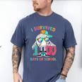 HUGvyn I Survived 100 Days Of School Baseball 6 7 Ice Cream Men's Comfort Colors T-Shirt Blue Jean
