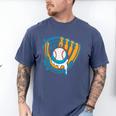 Ice Cream Baseball Mitt Drippy Scoop Baseball Sports Men's Comfort Colors T-Shirt Blue Jean Ice Cream Baseball Mitt Drippy Scoop Baseball Sports Men's Comfort Colors T-Shirt Blue Jean