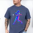 Ice Cream Drip Melting Baseball Bat Player Baseball Dad Men's Comfort Colors T-Shirt Blue Jean Ice Cream Drip Melting Baseball Bat Player Baseball Dad Men's Comfort Colors T-Shirt Blue Jean