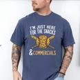I'm Just Here For The Snacks And Commercials Baseball Men's Comfort Colors T-Shirt Blue Jean