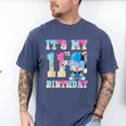 It's My 11th Birthday Baseball Ice Cream Drip Theme Men's Comfort Colors T-Shirt Blue Jean