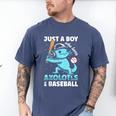 Just A Boy Who Loves Axolotls & Baseball Men's Comfort Colors T-Shirt Blue Jean Just A Boy Who Loves Axolotls & Baseball Men's Comfort Colors T-Shirt Blue Jean