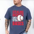 Kids Stealing Hearts Like I Steal Bases Cute Baseball Boys Men's Comfort Colors T-Shirt Blue Jean Kids Stealing Hearts Like I Steal Bases Cute Baseball Boys Men's Comfort Colors T-Shirt Blue Jean