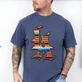 LA Sarape Los Angeles LA Sarape East LA Baseball Mexican Premium Tri-Blend Men's Comfort Colors T-Shirt Blue Jean