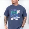 Loud Proud Baseball Dad Men's Comfort Colors T-Shirt Blue Jean