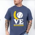 Love Bananas Banana Baseball Men's Comfort Colors T-Shirt Blue Jean Love Bananas Banana Baseball Men's Comfort Colors T-Shirt Blue Jean