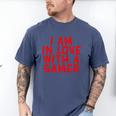 I Am In Love With A Gamer Cute Valentines Day Gamer Couple Raglan Baseball Tee Men's Comfort Colors T-Shirt Blue Jean