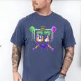 Mardi Gras Baseball Carnival Party Ice Cream Drip Boys Men's Comfort Colors T-Shirt Blue Jean Mardi Gras Baseball Carnival Party Ice Cream Drip Boys Men's Comfort Colors T-Shirt Blue Jean