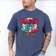 Mason 67 Ice Cream Drip Baseball Meme Graphics Men's Comfort Colors T-Shirt Blue Jean
