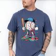 Melting Slime Sprinkle Baseball Mascot With Bat Men's Comfort Colors T-Shirt Blue Jean Melting Slime Sprinkle Baseball Mascot With Bat Men's Comfort Colors T-Shirt Blue Jean