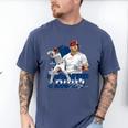 Mike Trout Los Angeles A MLB Baseball Players MLBMTR302N Men's Comfort Colors T-Shirt Blue Jean