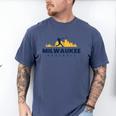 Milwaukee Baseball Minimalist City Skyline Baseball Lover Men's Comfort Colors T-Shirt Blue Jean