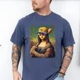 Mona Lisa Baseball Trending Aesthetic Streetwear Men's Comfort Colors T-Shirt Blue Jean