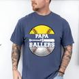 Papa Of Ballers Softball Baseball Dad Men's Comfort Colors T-Shirt Blue Jean