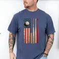 Patriotic USA Flag American Baseball Dad 4th Of July Men's Comfort Colors T-Shirt Blue Jean