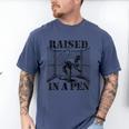 Raised In a Pen Baseball Pitcher Saying Bullpen Men's Comfort Colors T-Shirt Blue Jean