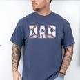 Retro Baseball Dad Daddy Father Happy Fathers Day Men Guys Men's Comfort Colors T-Shirt Blue Jean