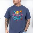 Retro Baseball Dad Dripping Ice Cream Father's Day Men's Comfort Colors T-Shirt Blue Jean