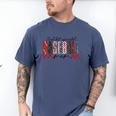 Retro Checkered Tired But Caffeinated Baseball Mom Leopard Men's Comfort Colors T-Shirt Blue Jean Retro Checkered Tired But Caffeinated Baseball Mom Leopard Men's Comfort Colors T-Shirt Blue Jean