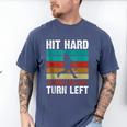 Retro Hit Hard Run Fast Turn Left Baseball Lover Men's Comfort Colors T-Shirt Blue Jean Retro Hit Hard Run Fast Turn Left Baseball Lover Men's Comfort Colors T-Shirt Blue Jean