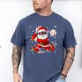Santa Baseball Christmas Pajamas Xmas Men Boy Toddlers Men's Comfort Colors T-Shirt Blue Jean Santa Baseball Christmas Pajamas Xmas Men Boy Toddlers Men's Comfort Colors T-Shirt Blue Jean