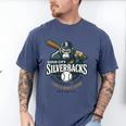 Sioux City Silverbacks Retro Minor League Baseball Men's Comfort Colors T-Shirt Blue Jean