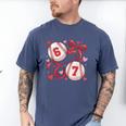 Six Seven Baseball Lover Sports Red Heart Bow Valentine Girl Men's Comfort Colors T-Shirt Blue Jean