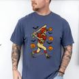 Skeleton Halloween Baseball Boys Men Kids Toddler Men's Comfort Colors T-Shirt Blue Jean