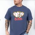St Louis Leopard Heart Baseball Batter Boys Fan Men's Comfort Colors T-Shirt Blue Jean St Louis Leopard Heart Baseball Batter Boys Fan Men's Comfort Colors T-Shirt Blue Jean